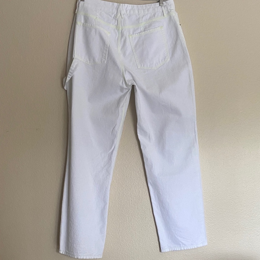 Good American Good '90s Carpenter in White High Waist Wide Leg Jeans, Size 14/32 - Picture 3 of 12